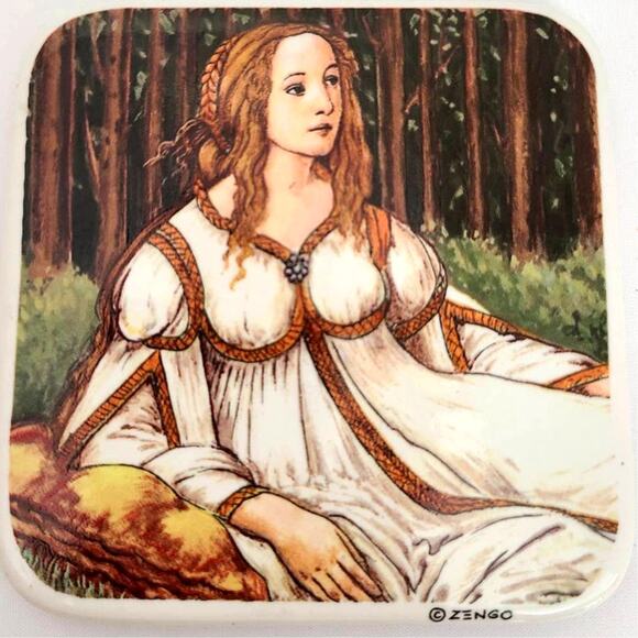 Zengo Coaster Set Womens Greek Myth Romantic Maximalist Vintage Designer Art - Picture 3 of 6